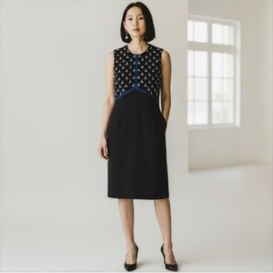 ANTHROPOLOGIE Embellished Sheath Dress Rohit Ghandi + Rahul Khanna